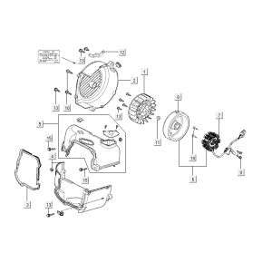 Zündungskühlkappe Kymco Agility 12' 4-Takt schwarz