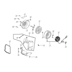 Zündungskühlkappe Kymco Agility 16'+ 4-Takt-Einspritzung euro4 mattgrau