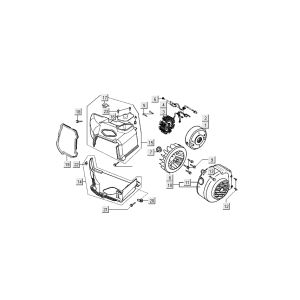 Zündung - Kühlkappen Kymco Filly 4-Takt Silber