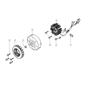 Zündung Kymco G-Dink 2-Takt Dunkelgrau