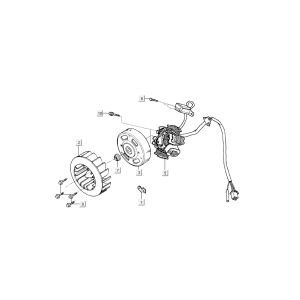 Zündung Kymco Super9 AC 2-Takt nm gelb - schwarz