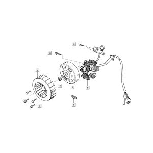 Zündung Kymco Super9 Wechselstrom o.m mattschwarz gelb