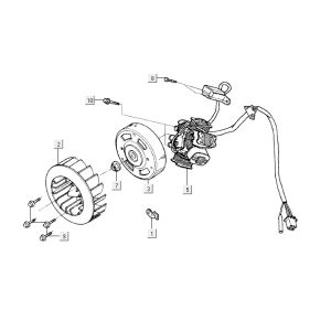 Zündung Kymco Yup 2t Wechselstrom klassisch grün