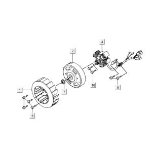 Zündung Kymco ZX 2t Wechselstrom silber-orange