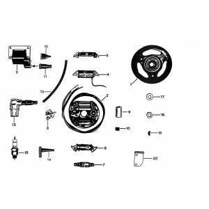 Zündung - Stator - Schwungscheibe Zundapp KS 50 530-010 wassergekühlt