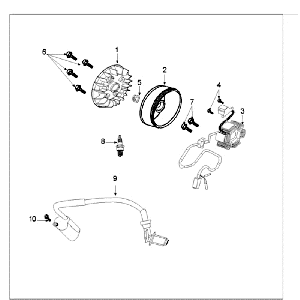 Zündungsteil Peugeot Tweet alt schwarz