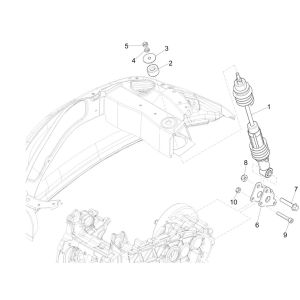 Hinterradfederung - Stoßdämpfer Vespa Primavera 125 4T 3V IE ABS