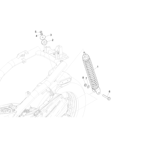 Hinterradaufhängung - Stoßdämpfer Piaggio Liberty 50 4-Takt (IGET Euro 4)