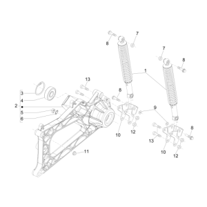 Hinterradaufhängung - Stoßdämpfer MP3 500 LT Sport 2014-2016