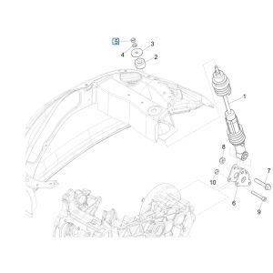 Hinterradaufhängung - Stoßdämpfer Vespa Sprint 125 4T 3V IE ABS