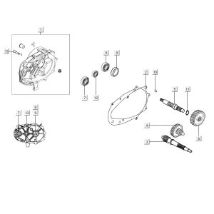 Getriebe Kymco City 16' 4-Takt schwarz