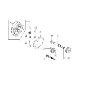 Getriebe Kymco Vitality 4t Wechselstrom anthrazit