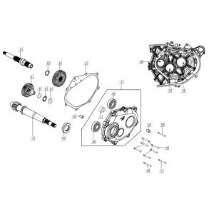 Getriebe Kymco Xciting 400i Matt Schwarz
