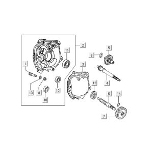 Getriebe Kymco Yup 2t Wechselstrom rot