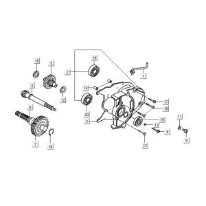 Getriebe Kymco ZX 2t Wechselstrom blau limitiert