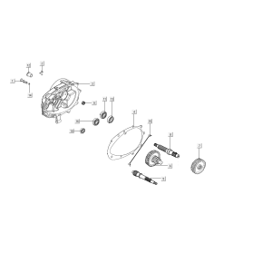 Getriebe - Kurbelwelle Kymco People S 50i E4 Blau