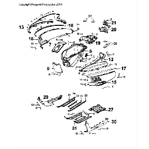 Paneele Peugeot Django Tinte Schwarz R1