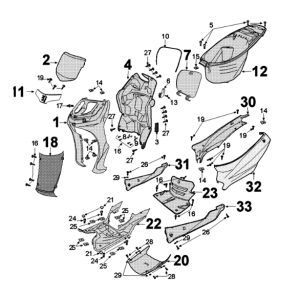 Panels Peugeot Tweet 125 EFI YO N SBC E4 2018-2020 SATIN IRON GREY (S3)