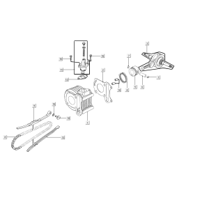 Zylinderkurbel Kymco People S 50i E4 Matt Grau
