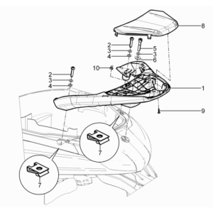 Piaggio Beverly 125 RST 4T 4V IE E3 2010-2015 (EMEA) hinterer Gepäckträger