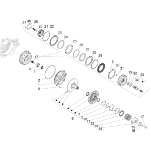 Piaggio MP3 350 Maxi Sports E4 ABS 2018-2020 angetriebene Riemenscheibe (EMEA)