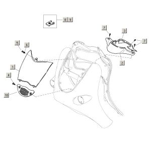Frontplatte Teile Aprilia Mojito Custom 2t (Piaggio-Motor) 2004 - 2010