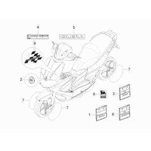 Aufkleber & Decals Gilera Runner 50 SP 2010-2017