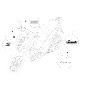 Bilder und Zierleisten Piaggio Liberty 50 4-Takt (IGET Euro 4)