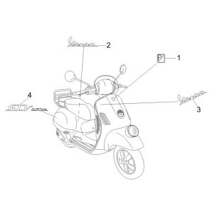 Bild- und Zierstreifen Vespa GTV 250 4T 4V IE