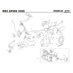 Power-up Rieju Spike-X blau 2009 2-Takt