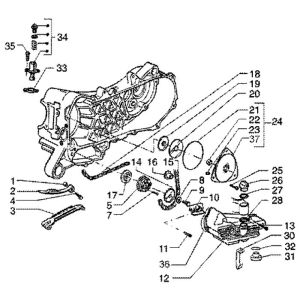 Ölpumpe Piaggio Liberty 4-Takt bis 2005