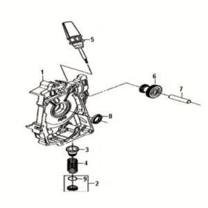 R. crank case cover Sym Crox 50 E5