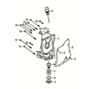 R. crank case cover Sym Fiddle IV 125i AC CBS E5 2020-2021
