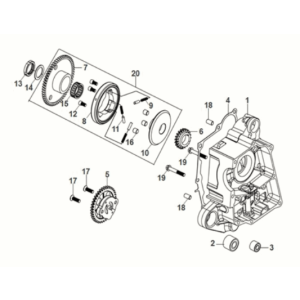 R Kurbelgehäuse-Ölpumpe Assy Sym Mio 50I E5