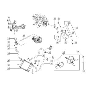 Heizkörper Kymco Downtown 300i weiß