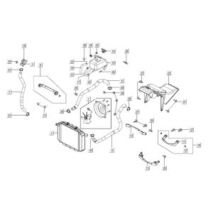 Kühler Kymco Xciting 400i Matt Schwarz