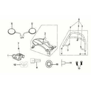 Hinterradschutzblech - Heckträger Sym Mio 50I E5
