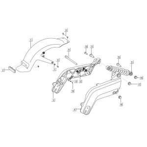 Hinterradgabel - Stoßdämpfer hinten Niu M1