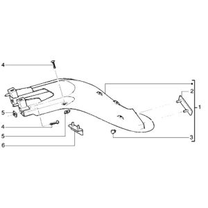 Kotflügel hinten Piaggio Liberty 2-Takt bis 2005