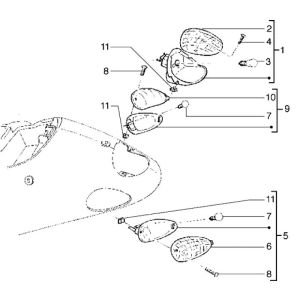 Rücklicht Piaggio Liberty 2-Takt bis 2005
