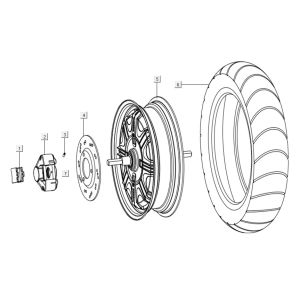 Hinterrad - Motor Niu NQI Cargo