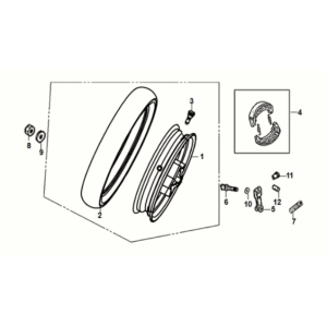 Hinterrad Sym Mio 50I E5