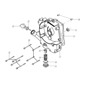 Kurbelgehäusedeckel Rechts Kymco People S 50i E4 Blau
