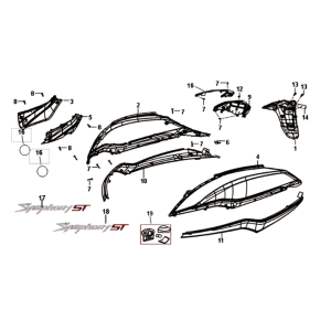 Plating Sym Symphony ST 125I E4 Schwarz/Rot (BK-001C/R-010CA)