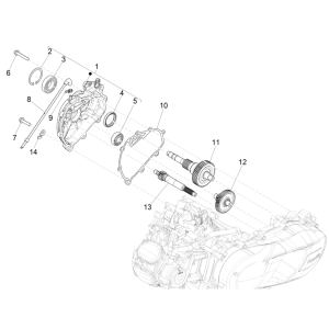 Reduktorgruppe Vespa GTS 125 4T E5 ABS 2021 (EMEA)
