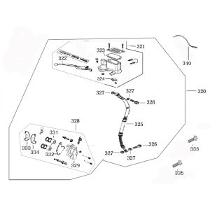Bremse links Benzhou ZN50QT-36 creme