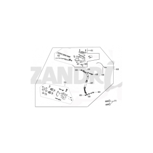 Bremse rechts Santini Capri 125cc weiß