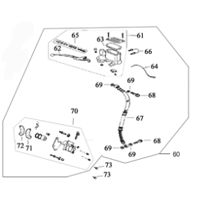 Bremse rechts Benzhou YY50QT-15 schwarz
