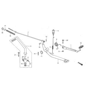 Bremspedal - Schaltpedal - Kickstartpedal Honda MT50
