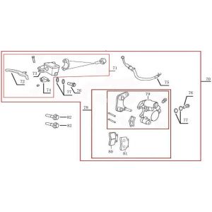 Bremsteile China R8 dunkelblau
